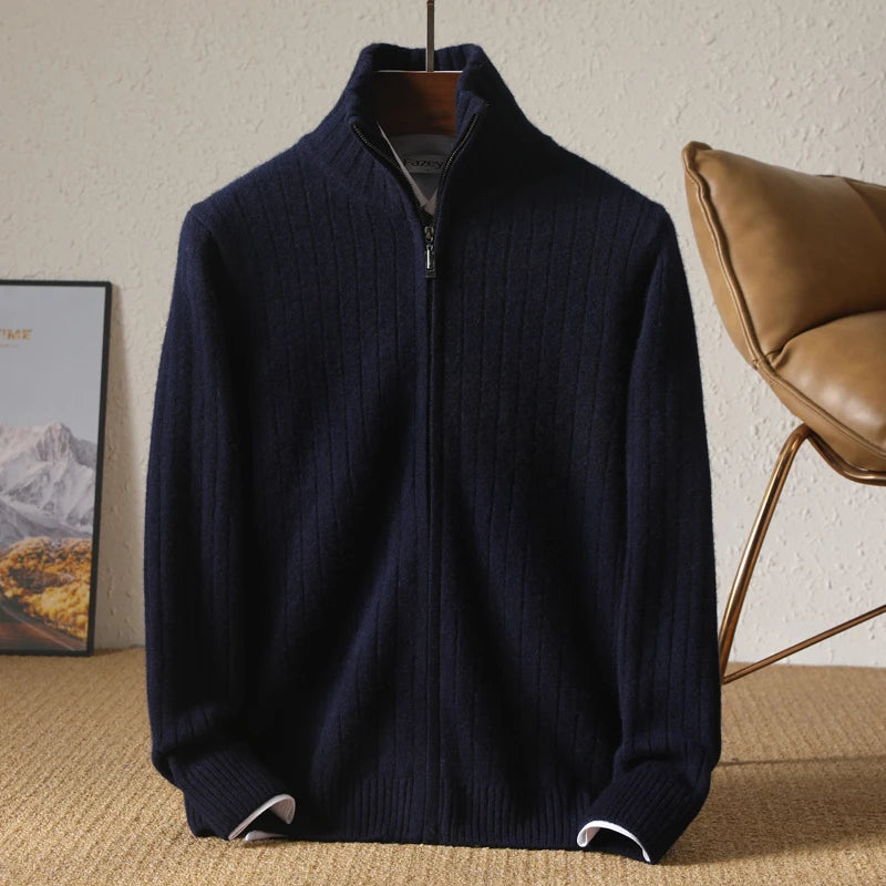 MASSIMO™ | Cashmere Zip Cardigan