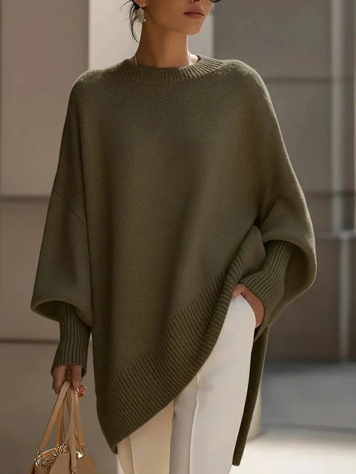 SONA™ | Oversized Knit Poncho Sweater