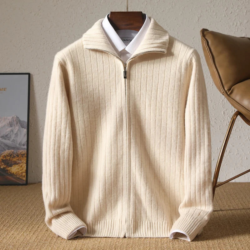 MASSIMO™ | Cashmere Zip Cardigan