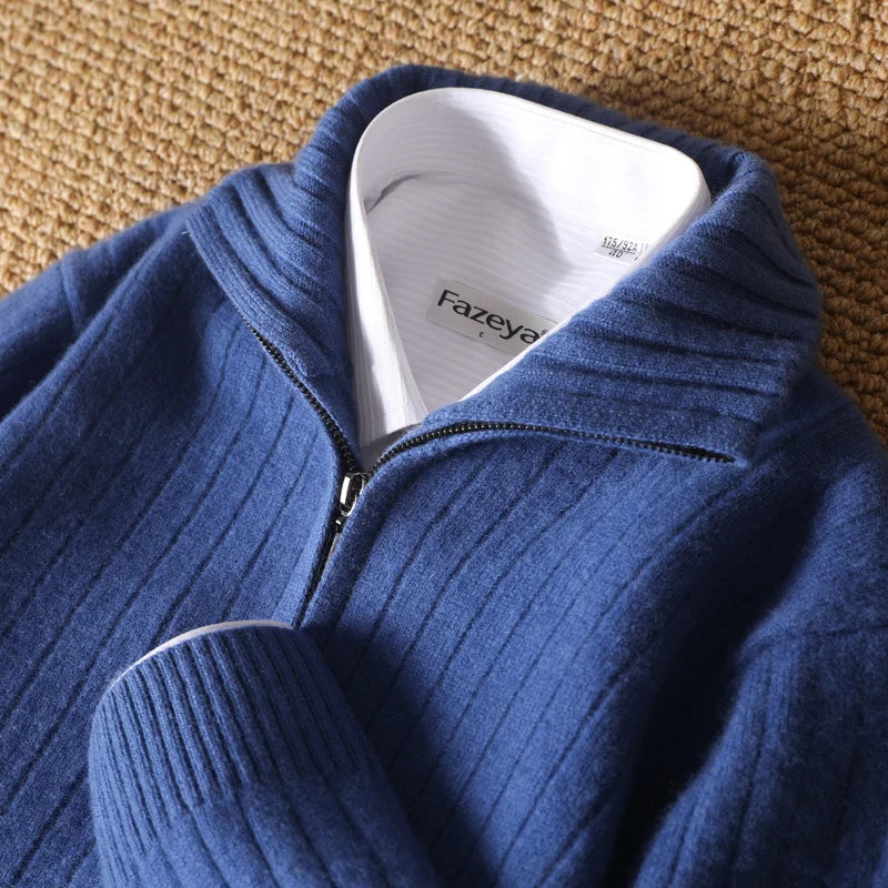 MASSIMO™ | Cashmere Zip Cardigan