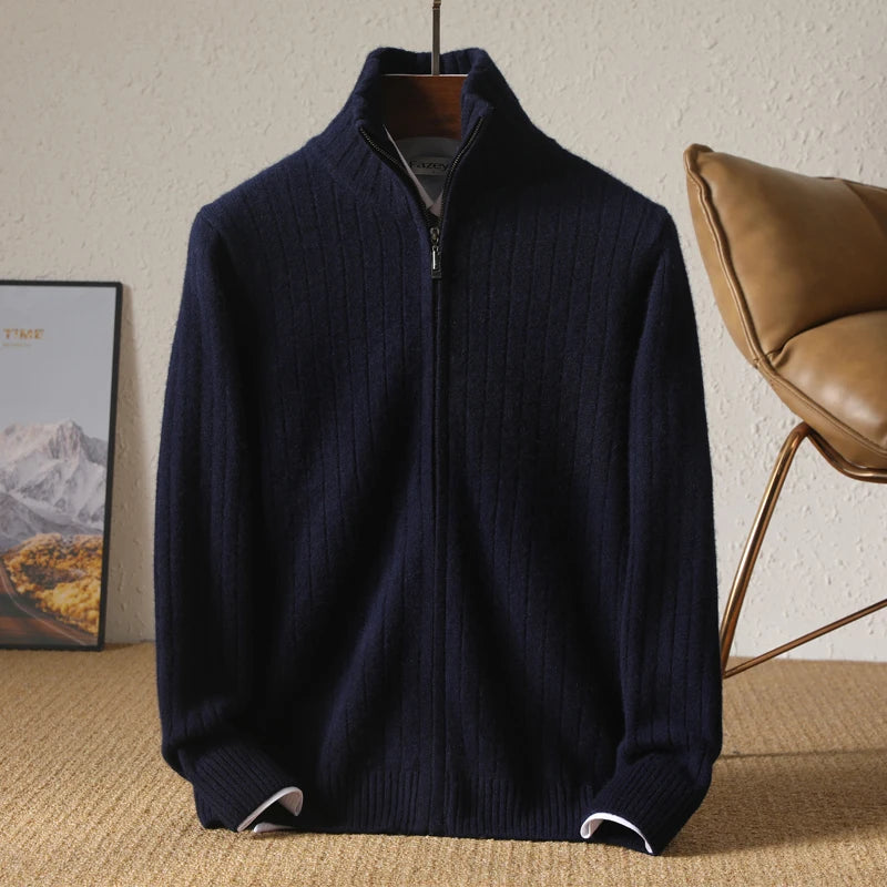 MASSIMO™ | Cashmere Zip Cardigan