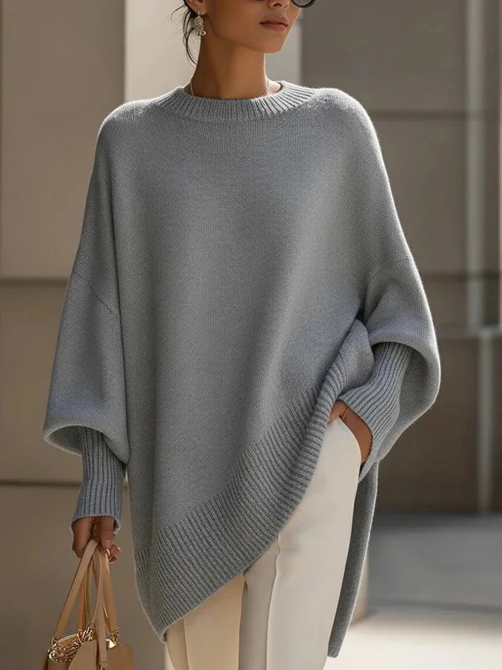 SONA™ | Oversized Knit Poncho Sweater