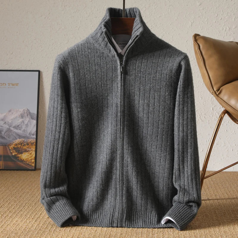 MASSIMO™ | Cashmere Zip Cardigan