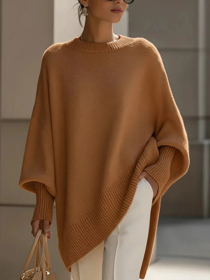 SONA™ | Oversized Knit Poncho Sweater