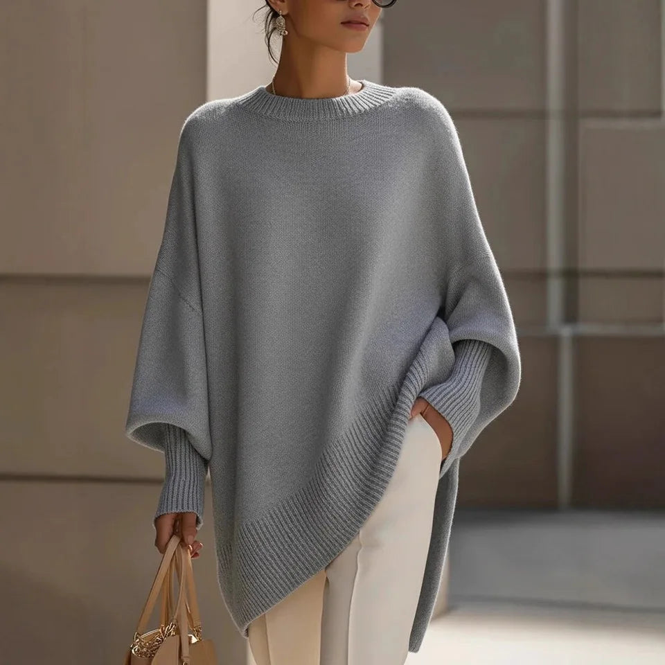 SONA™ | Oversized Knit Poncho Sweater