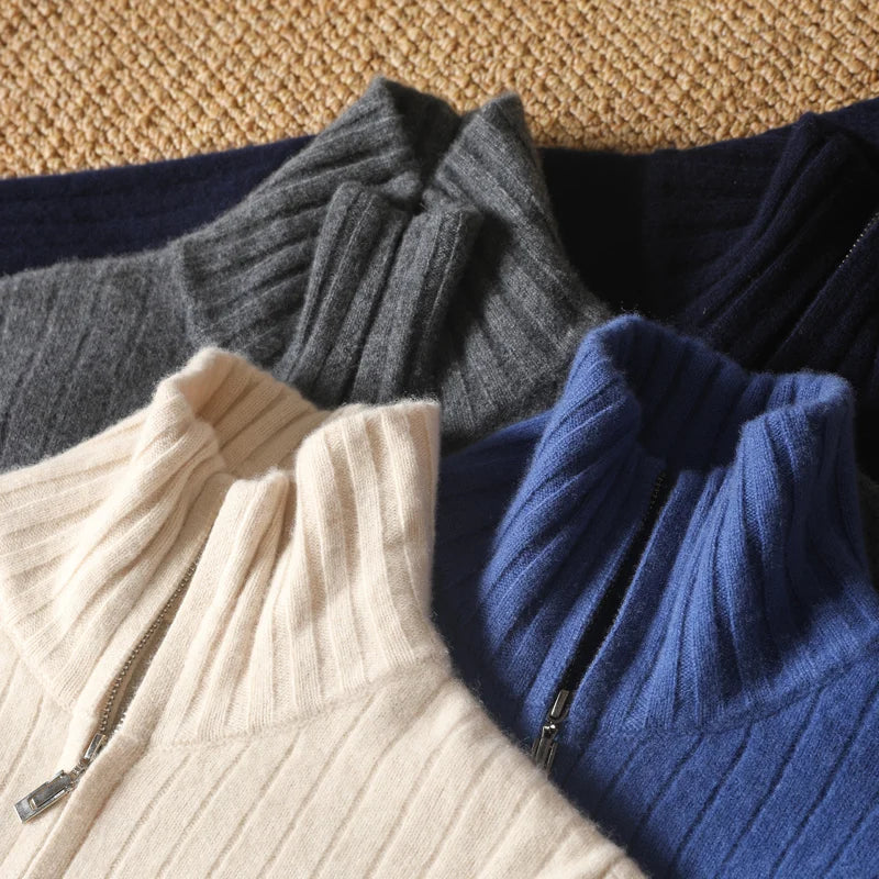 MASSIMO™ | Cashmere Zip Cardigan