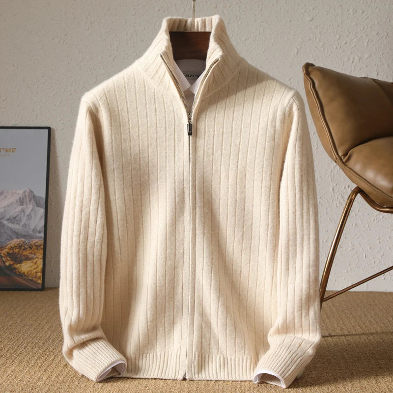MASSIMO™ | Cashmere Zip Cardigan
