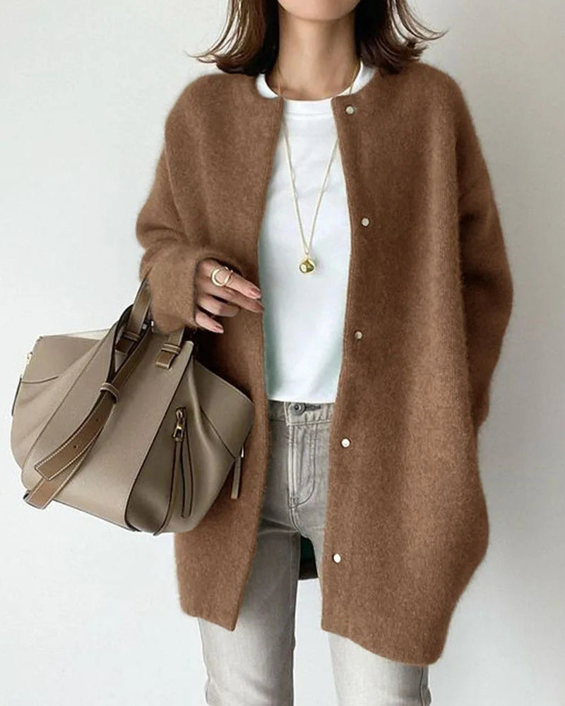 LORA™ | Classic Knit Button Cardigan